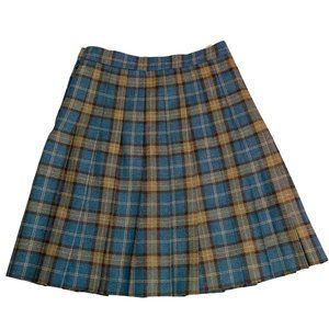VINTAGE B. Brummel Wool Plaid Pleated School Skirt